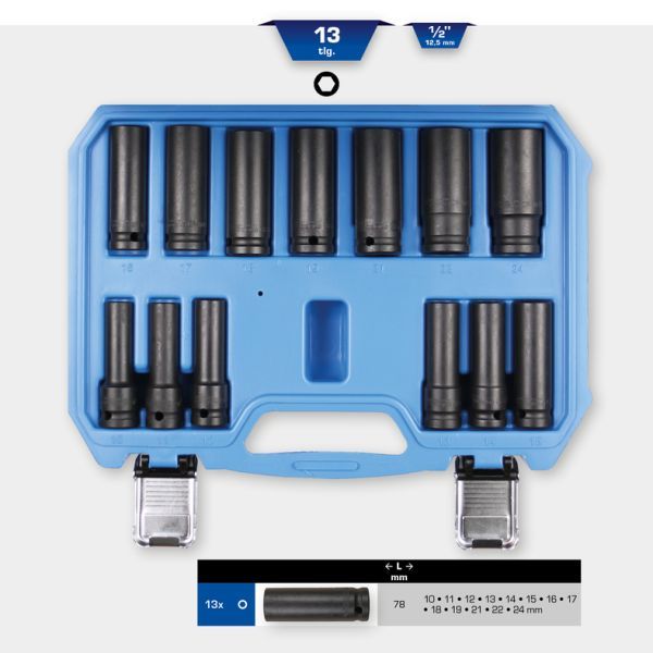 Set capete chei tubulare impact KS TOOLS BT022625