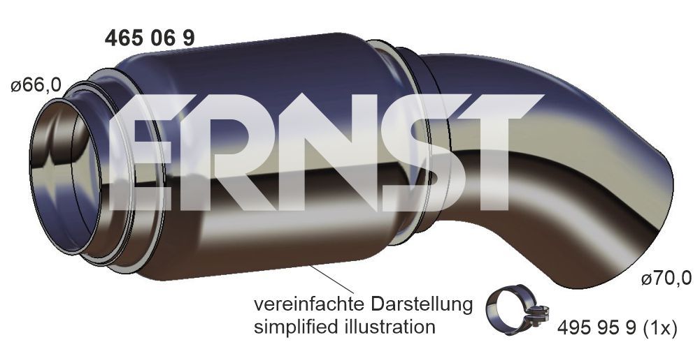 Flexibilní trubka, výfukový systém ERNST 465069