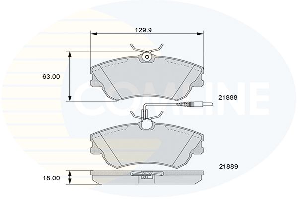 Zestaw klocków hamulcowych, hamulce tarczowe COMLINE CBP11539