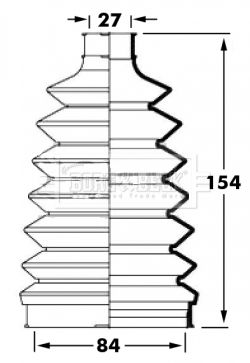 Zestaw osłon, wał napędowy BORG & BECK BCB6019