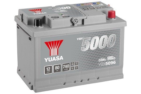 Autobaterie Yuasa YBX5000 Silver High Performance SMF 12V, 80Ah, 740A, YBX5096