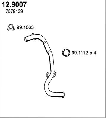 Rura wydechowa ASSO 12.9007