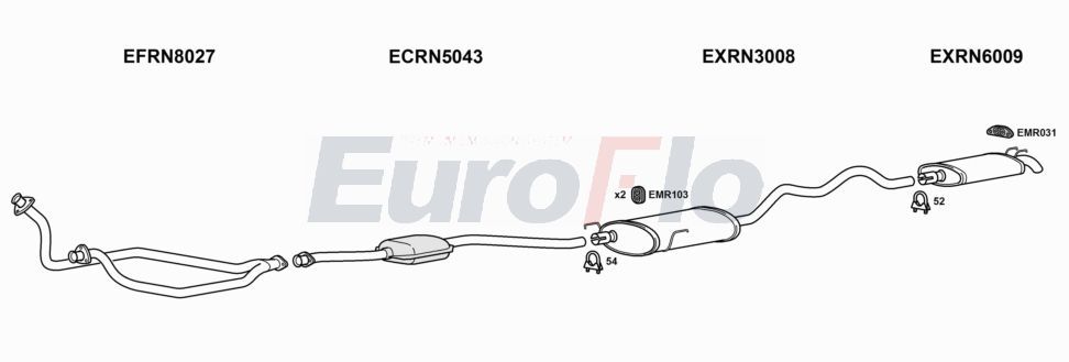 Układ wydechowy EUROFLO RNESP296001A00