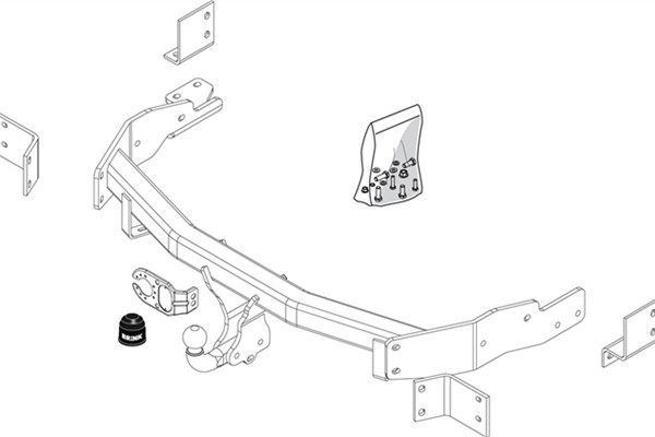Zestaw zaczepu przyczepy BRINK 411500