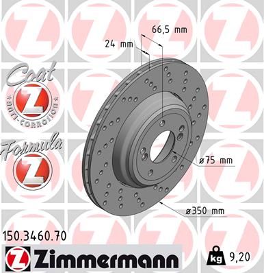 Brzdový kotouč ZIMMERMANN 150.3460.70