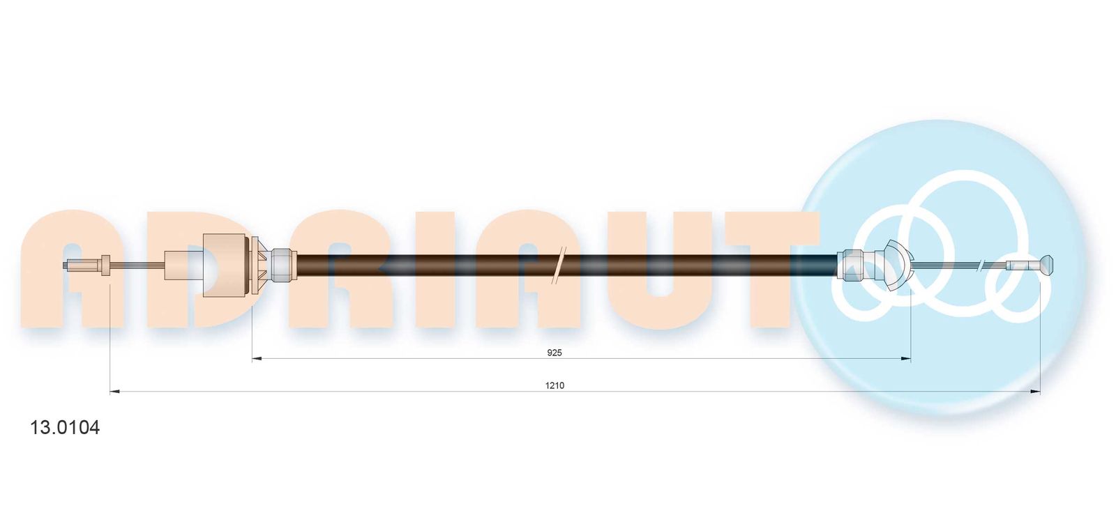 Cablu ambreiaj ADRIAUTO 13.0104