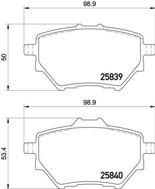 Zestaw klocków hamulcowych, hamulce tarczowe BREMBO P 61 122