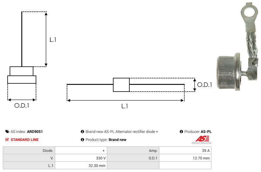Levně Usměrňovač, generátor AS-PL ARD9051