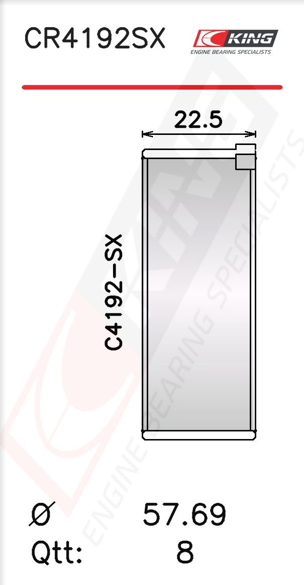 Cuzinet bielă KING CR4192SX0.5