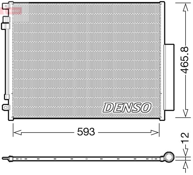 Kondenzátor klimatizácie DENSO DCN01005
