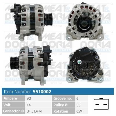 Alternator MEAT & DORIA 5510002