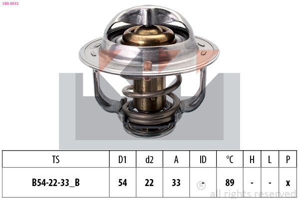 Termostat, środek chłodzący KW 580 693S