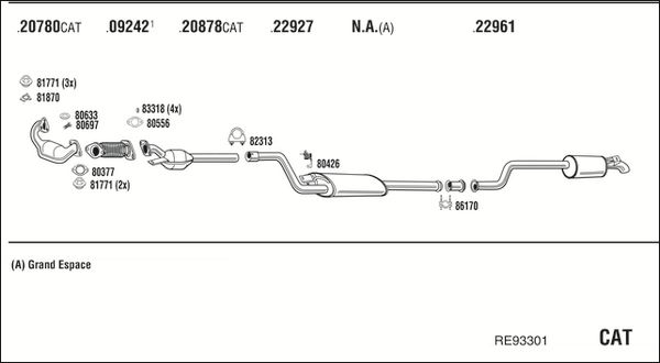 Układ wydechowy WALKER RE93301
