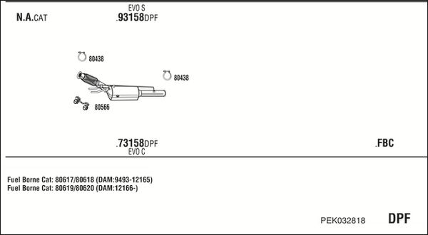 Układ wydechowy WALKER PEK032818