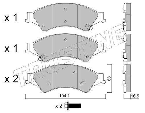 Piduriklotsi komplekt,ketaspidur