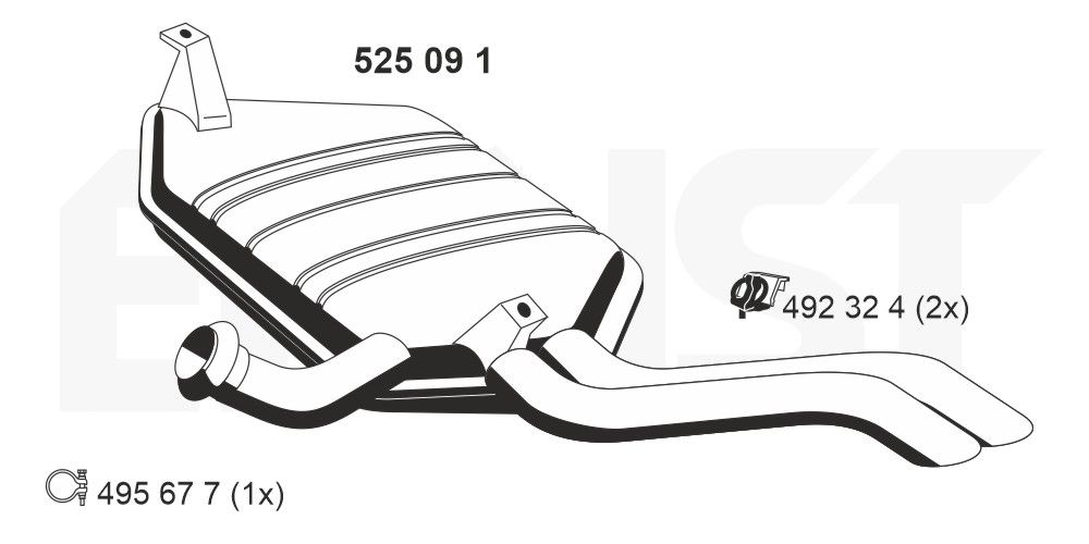 Toba esapament finala ERNST 525091