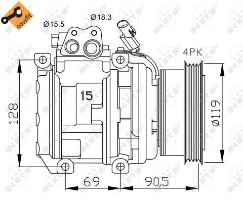 Kompresor, klimatizace NRF 32438