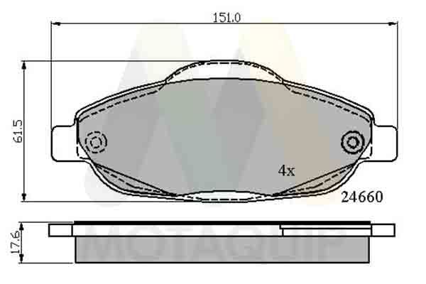 set placute frana,frana disc MOTAQUIP LVXL1333