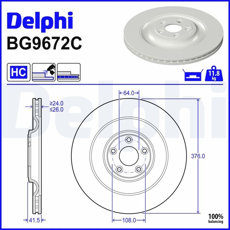 Disc frana DELPHI BG9672C