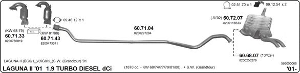 Układ wydechowy IMASAF 566000066