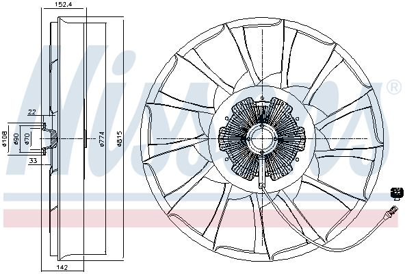 Cupla, ventilator radiator NISSENS 86240