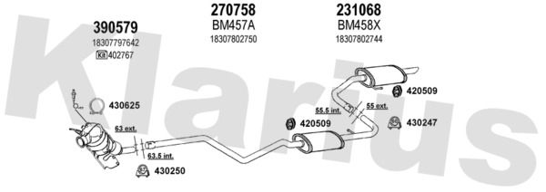 Układ wydechowy KLARIUS 060488E