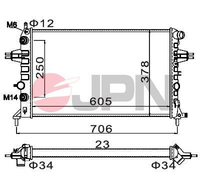 E-shop Chladič motora JPN 60C9028-JPN