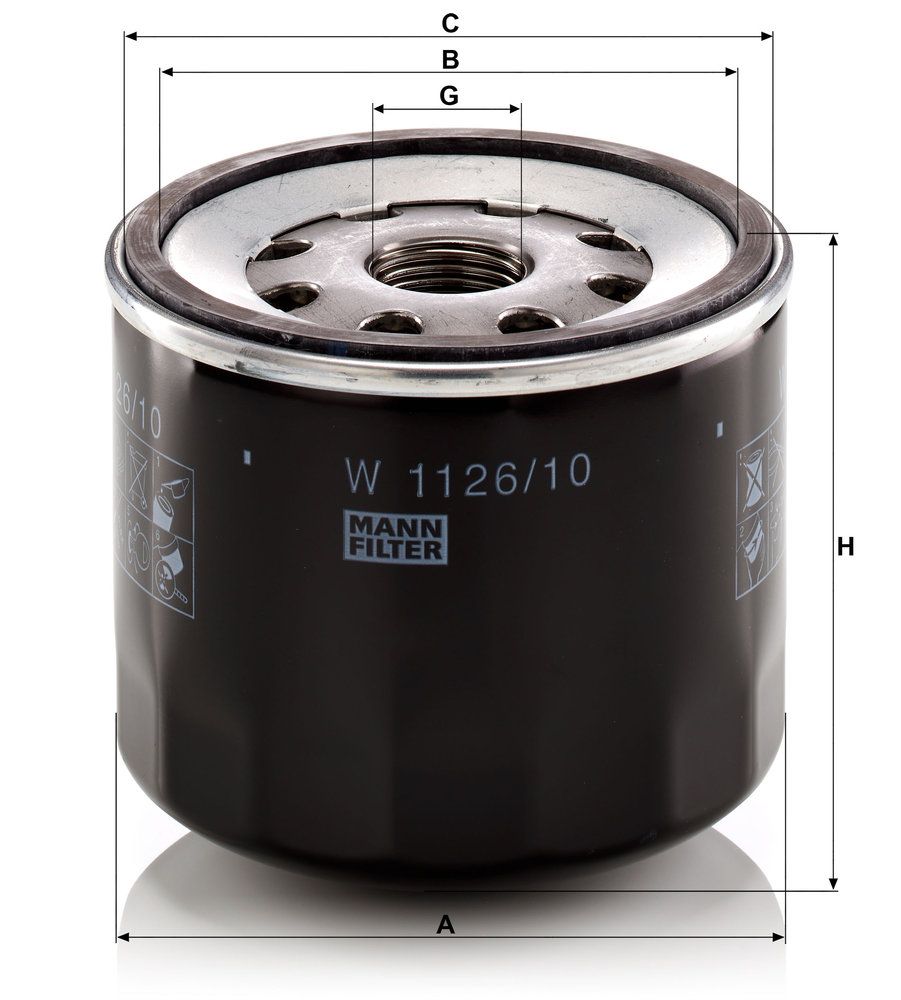 Levně Olejový filtr MANN-FILTER W 1126/10