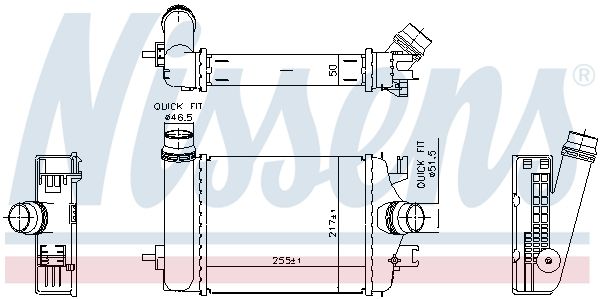 Intercooler, compresor NISSENS 961313