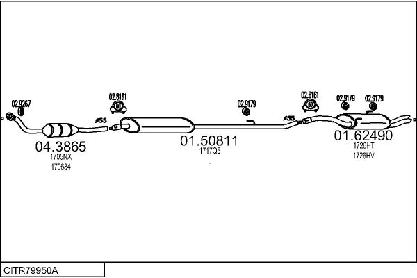 Układ wydechowy MTS CITR79950A010546