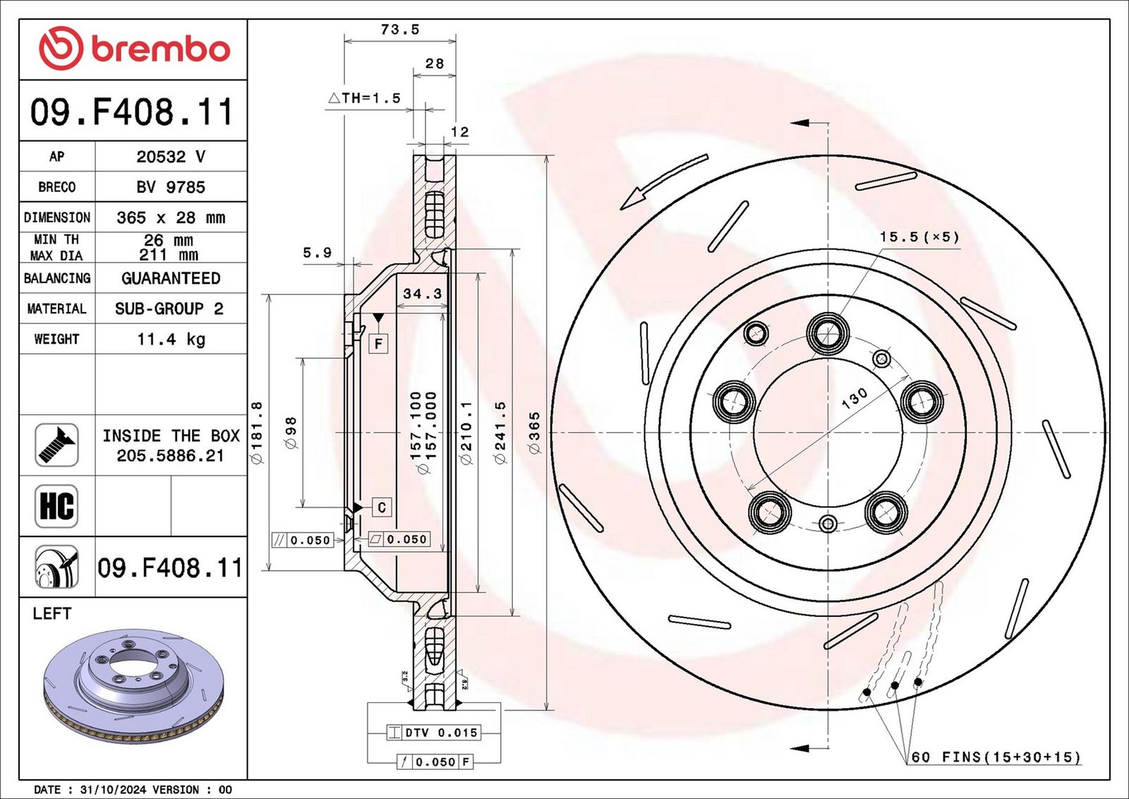 Tarcza hamulcowa AP 20532V