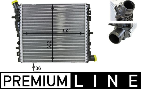 Radiator, racire motor MAHLE CR 78 000P