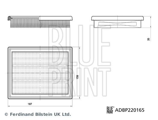 Filtr powietrza BLUE PRINT ADBP220165