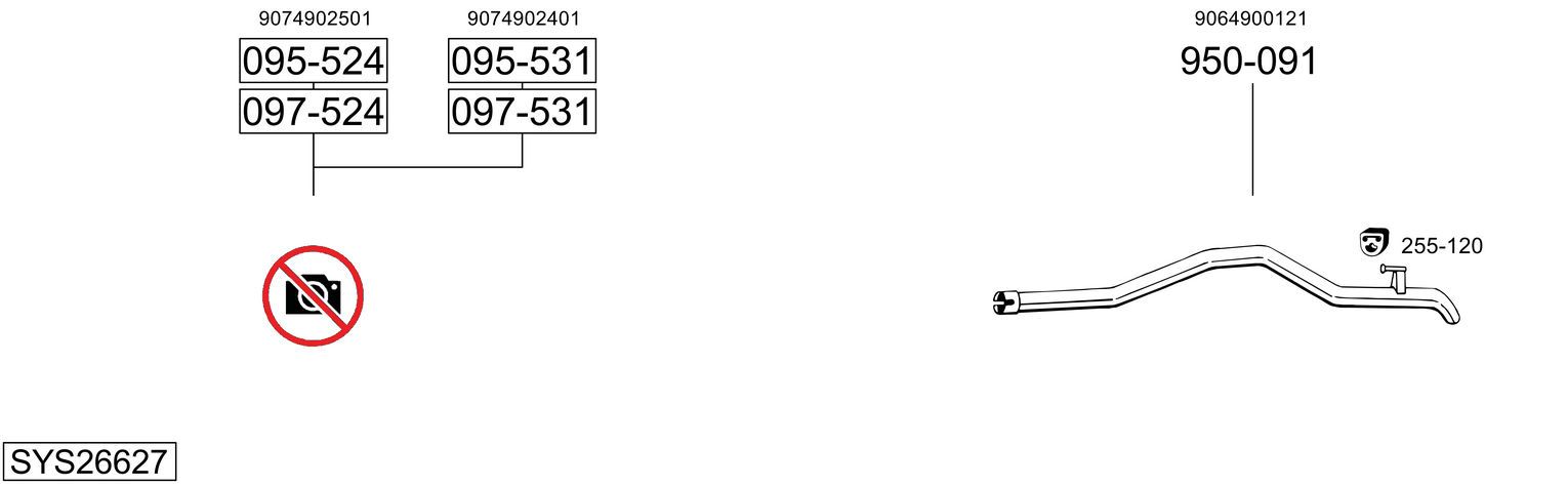 Układ wydechowy BOSAL SYS26627