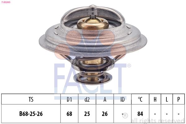 Termostat, środek chłodzący FACET 7.8326S