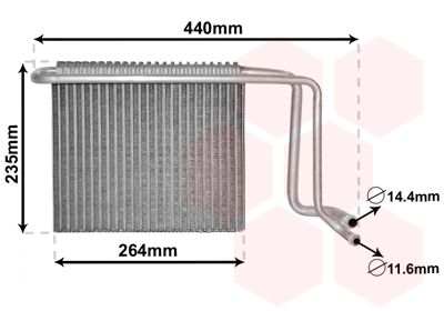 Parownik, klimatyzacja VAN WEZEL 3000V563