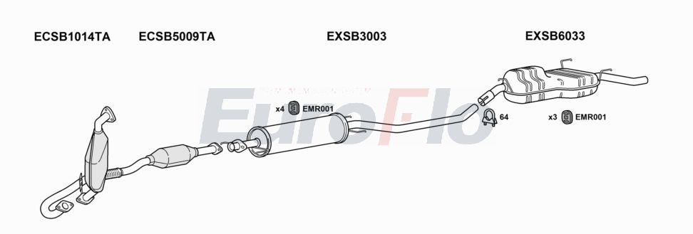 Układ wydechowy EUROFLO SB9530D3001B
