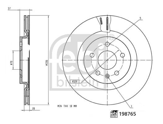 Disc frana FEBI BILSTEIN 198765