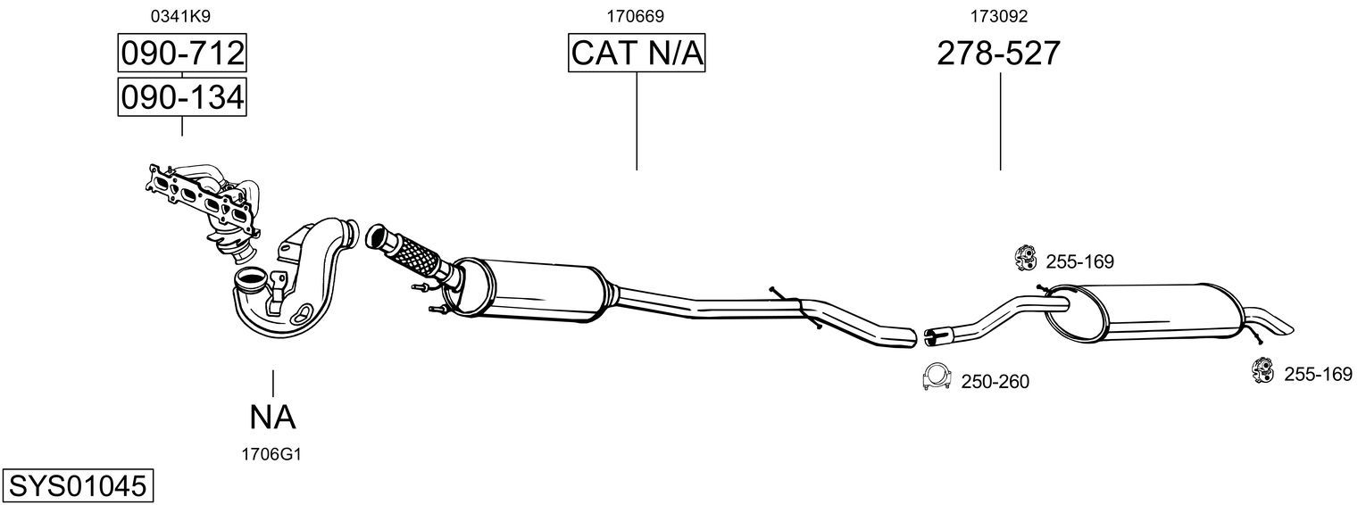 Układ wydechowy BOSAL SYS01045