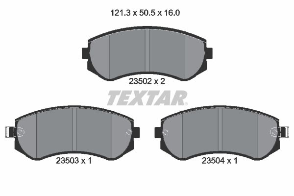 Sada brzdových platničiek kotúčovej brzdy TEXTAR 2350201
