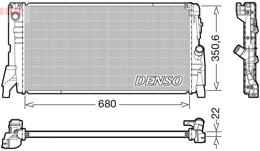 Chladič, chlazení motoru DENSO DRM05118