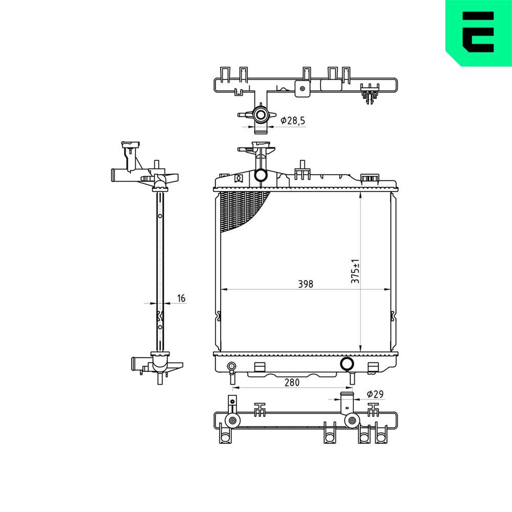 Radiator, racire motor ERA 673217