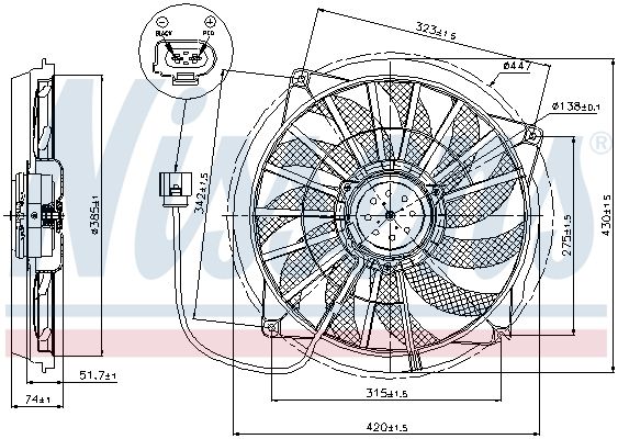 Ventilateur, refroidissement du moteur