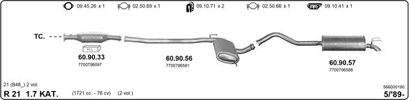 Układ wydechowy IMASAF 566000190