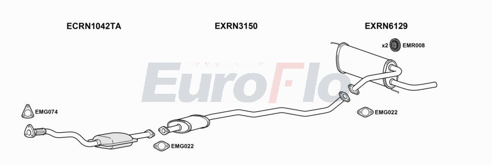 Układ wydechowy EUROFLO RNSCE206008B