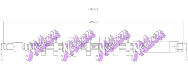 Przewód hamulcowy elastyczny KAWE H4263