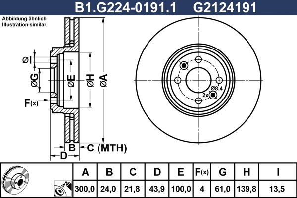 Tarcza hamulcowa GALFER B1.G224-0191.1