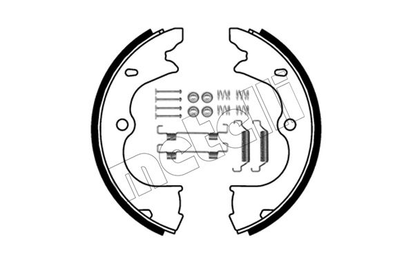 Zestaw szczęk hamulcowych, hamulec postojowy METELLI 53-0743K