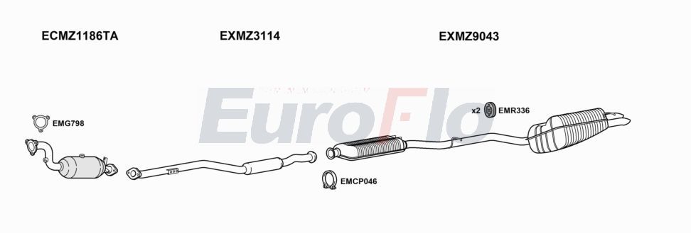 Układ wydechowy EUROFLO MZC18183015A00