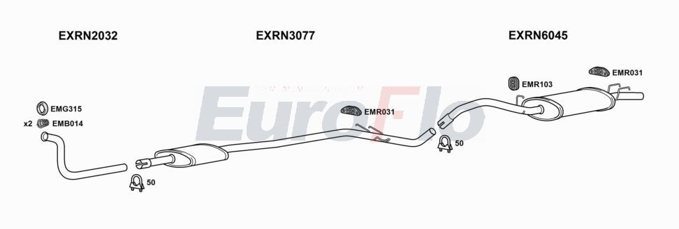 Układ wydechowy EUROFLO RN11141004B